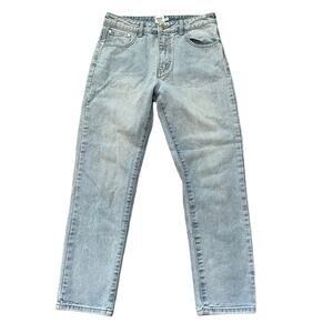 Princess Polly Straight Leg Jeans Light Wash Size 6